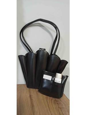 Matruşka Deri Sanat Tasarım Yelpaze Modeli Kol ve El Çantası