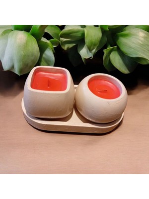 Celestia Dekoratif Çilek Kokulu Mum Set