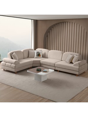 Eymense Aries Modüler Köşe Koltuk Takımı M Sütlü Kahve