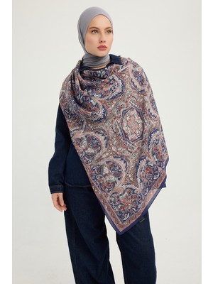 Schaless Ebedi Saraylar - Kahve - Vierra Desenli Viskon Şal - 70X190 cm