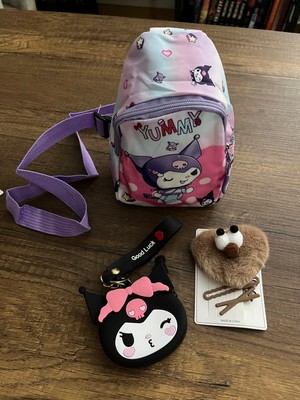 Gülümse Gel Kuromi Yan Çapraz Çanta Cüzdan ve Toka Set Kız Çocuk Advent Calendar Advent Calender