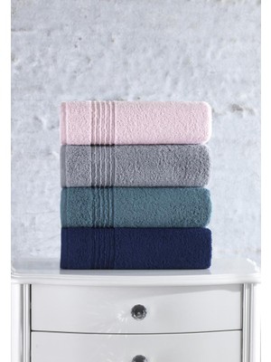 Sb Shopping Plump 50X90 4'lü Havlu Seti Gri Lacivert Pembe