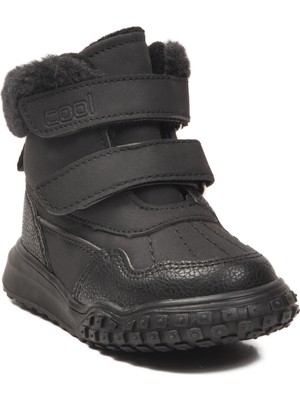 Cool Shade B Siyah Cırtlı Kürklü Kaymaz Unisex Bebek Bot