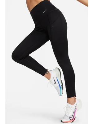 Nike Go Firm Support High Rise 7/8 Leggings With Pockets Kadın Yükske Bel Çok Cepli Antrenman Taytı Siyah