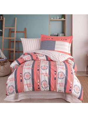 Sb Shopping Tek Kişilik Poplin Nev Takımı Marin Somon