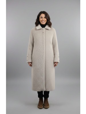 Glr & Gym Derinsu Kadın Büyük Beden Astarlı Tüylü Kaban