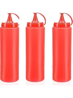 Sb Shopping Ketçap Şişesi - 1000ML Dev Boy Kırmızı 3 Adet