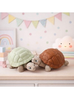 2’li Kaplumbağa Oynar Eklem Hareketli Biblo | Sevimli Masa Üstü Dekoru | Çocuk Odası & Çalışma Masası Aksesuarı