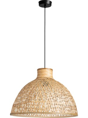 Modelight Ibiza Hasır Avize El Yapımı Doğal Bambu Sarkıt  – Bohem & Rustik Dekor