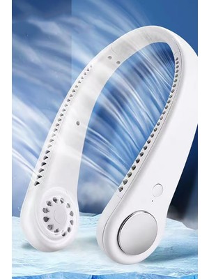 Gampus Yeni Nesil Bıçaksız Boyun Asma Fanı 3 Dişli Ayarlanabilir 360°RÜZGAR Çıkışı