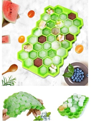 Practika 37 Bölmeli Silikon Petek  Buz Kalıbı Buzluk