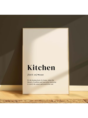 DES VU PRINT Kitchen Tanım Posteri, Mutfak Temalı Çerçevesiz Poster
