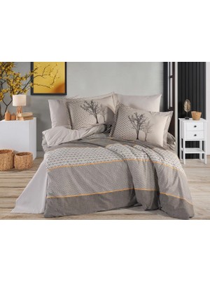 Sb Shopping Çift Kişilik Poplin Nev Tanya Kahve