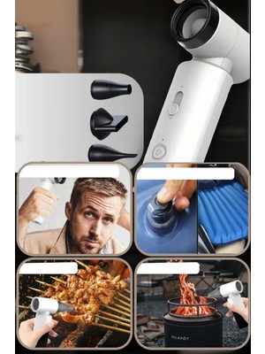 Gampus El Fanı Şarj Edilebilir Taşınabilir Ev Bilgisayar Temizleyici Masa Fanı Araç Temizleyici Turbofan