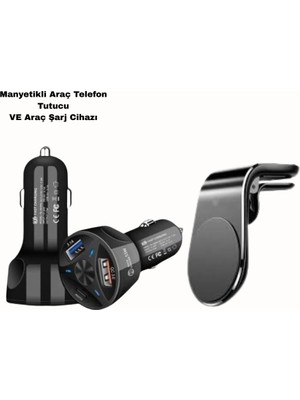 Nexgen 360° Döner Telefon Tutucu ve 55W Hızlı Araç Şarj Aksesuar Seti MCHDTD-RS345