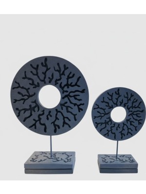 Akua Modern Mercan Desenli Ikili Dekoratif Biblo Seti