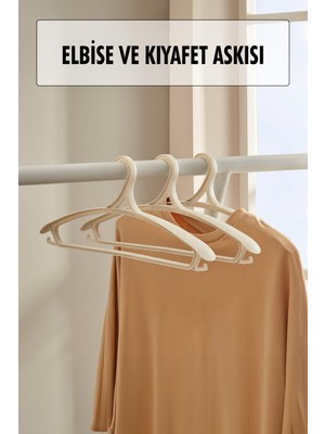 Sb Shopping 3 Lü Geniş Kıyafet ve Elbise Askısı Beyaz 43 cm Aski