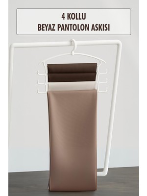 Sb Shopping Beyaz Pantolon Askısı & Dolap Düzenleyici Askı