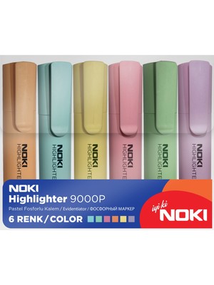 Noki Fosforlu Kalem Neon Karışık Renk 5'li Set