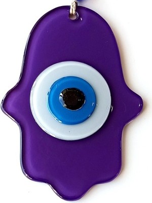 Nexgen Nazar Boncuklu Mor Renk Fatma Ana Bereket Eli Cam Duvar Süsü MCHD-RSETT34