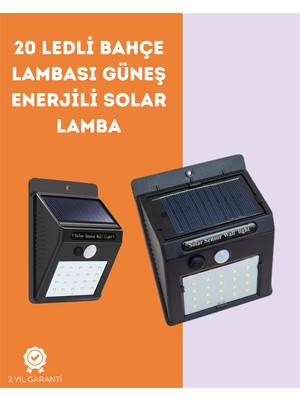 Nexgen Kablosuz Solar LED Lamba | Bahçe, Veranda, Merdiven Işığı, Otomatik Aç-Kapa Sensörlü Mchdtd-