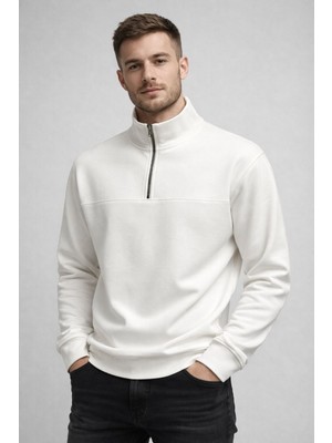 Unisex Fermuarlı Sweatshirt