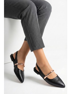 Nmoda Küt Burun Iki Tokalı Kadın Babet Rahat Günlük & Şık Ayakkabı