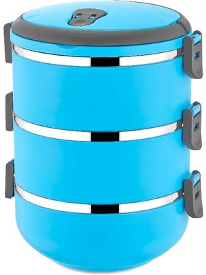 Shopwave Dila Mavi 3lü Sefer Tası Saklama Kabı 1.8lt (5047) 115524