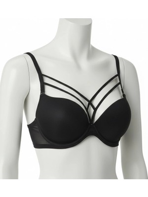 Biçomi Bicomi Balenli Destekli Dolgulu Askıları Çıkabilen Yaka Detaylı T-Shirt Sütyeni