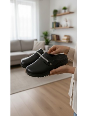 Vojo Pr Taş Detaylı Ortopedik Yumuşak Taban Kadın Terlik