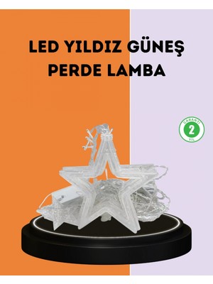 Narnuga 3x3 Metre Yıldız Peri LED Perde Işık Romantik Dekorasyon