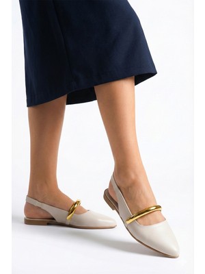 Nmoda Küt Burun Iki Tokalı Kadın Babet Rahat Günlük & Şık Ayakkabı