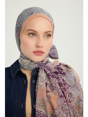 Schaless Sessiz Mevsimler - Turuncu - Efilia Desenli Şal - 70X190 cm