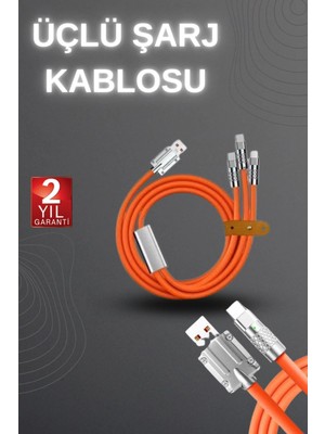 Shopwave Dila 120W Hızlı Şarj Kablosu Turuncu Yüksek Güç Kapasitesi Çoklu Şarj Girişi 115524