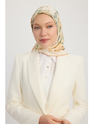 Schaless Pastoral - Nefti - %100 Ipek Twill Eşarp - 90X90 cm