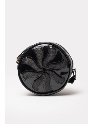 İcone Bag Yuvarlak Kız Çocuk Çantası Simli Suni Kız Çocuk Çantası