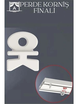 Shopwave Dila Perde Finali Perde Sonlandırıcı Stop Korniş Finali Sonu 12 Adet 115524