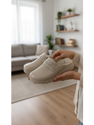 Vojo Pr Taş Detaylı Ortopedik Yumuşak Taban Kadın Terlik