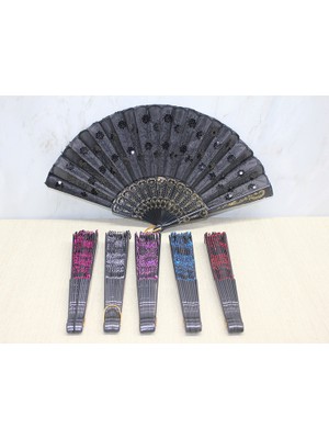 Steplya Plastik Pullu Yelpaze Siyah Renk 1126778