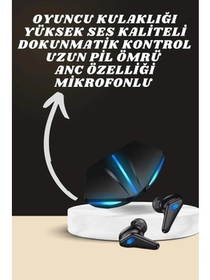 Shopwave Dila 7 Kordonlu Akıllı Saat ve Oyuncu Kulaklığı Anc Özelliği Kulak Içi Mikrofonlu Sesli Gö