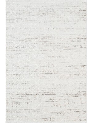 Karmen Halı Look Modern LM001G Krem Halı Modern Çizgili Desen Akrilik Yumuşak Tozuaz Mutfak Koridor Salon Halısı