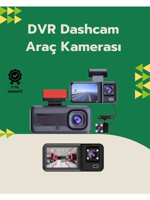 Shopwave Dila Tam Kapsamlı Araç Güvenliği: 3 Kameralı Full Hd Kayıt Sistemi ile Ön, Iç ve Arka Gör�