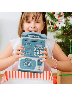 Monozone Sticker Hediyeli Parmak Izi Okuyuculu Dijital Kumbara Şifreli Para Biriktirme Kasası