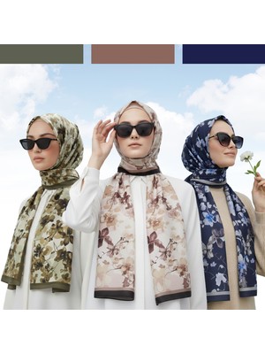 Kamer Scarf Soft Pamuk Desenli Şal Elegance Serisi 3lü Paket