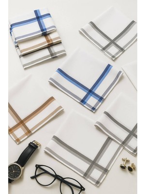 Hepsine Rakip 12 Li Erkek Cep Yaka Mendil Seti 42X42 cm Pamuklu Mirblack