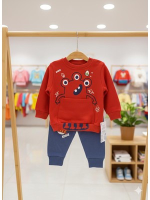 NAZAR Uzay Baskılı Erkek Bebek Takımı