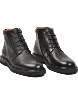 Ayakmod 2112 Içi Dışı Yumuşak Hakiki Deri Siyah Erkek Bot
