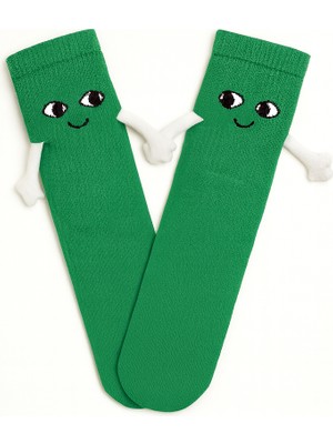 Carnaval Socks El Ele Tutuşan Yeşil Sevgili Çorabı