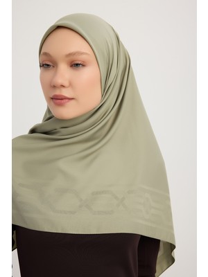 A0622 Mat Saten Pano Jakarlı Eşarp 100X100CM - Nefti