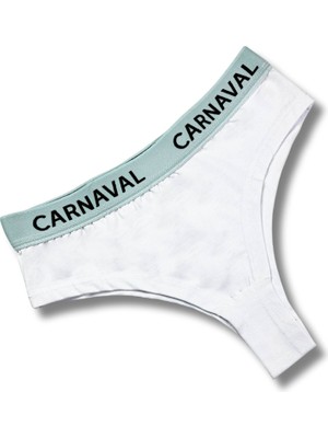 Carnaval Socks Carnaval Beyaz Renkli Premium Kadın Brazilian Külot